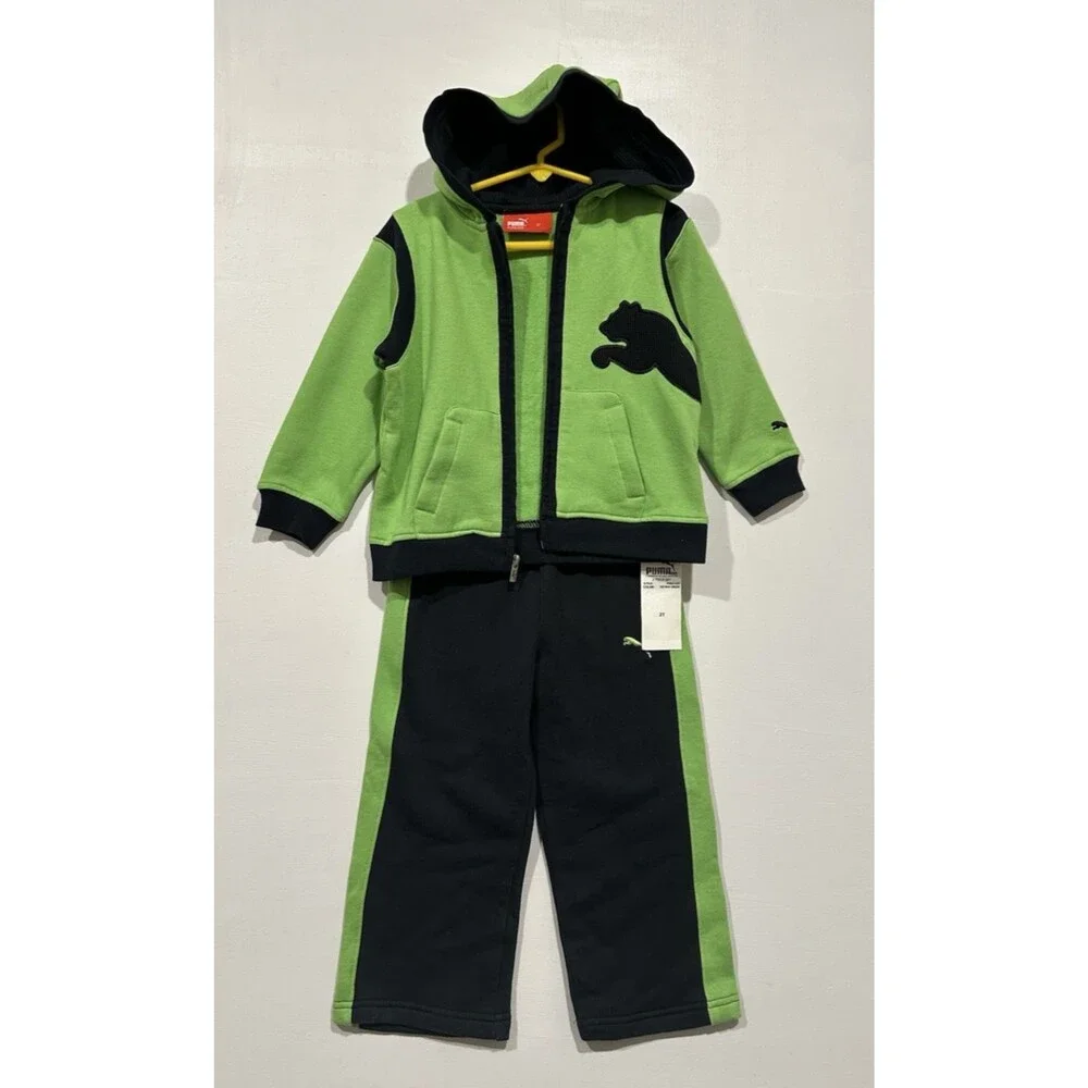 PUMA  size 2T toddler boy hoodie & joggers 2 pcs set new - Picture 3 of 11